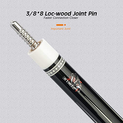 KONLLEN Pool Cue Stick Pro Taper Canadian Maple Billiard Pool Sticks for Adults with Low Deflection Shaft (10.5mm/11.5mm/12.5mm Tip) Professional Billiard Cue Set with Extension and Cue Case