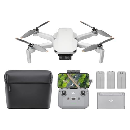 DJI Mini 4K, Drone with 4K UHD Camera for Adults, Under 249 g, 3-Axis Gimbal Stabilization, 10km Video Transmission, Auto Return, Wind Resistance, 1 Battery for 31-Min Max Flight Time, Intelligent Flight