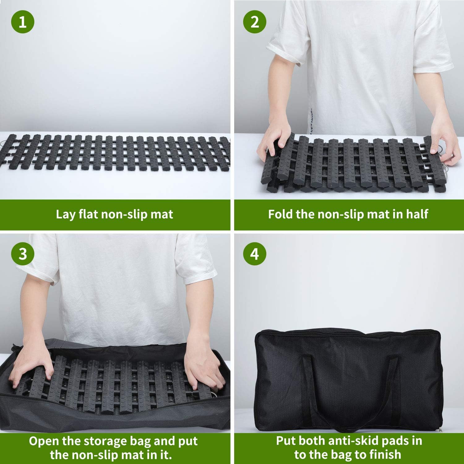 Emergency Devices 2 pcs Tire Traction Mats 39.3 (L) x 10.8 (W) , Portable for Snow, Ice, Mud, and Sand Used to Car, Truck, Van or Fleet Vehicle(2PCS* 39in)
