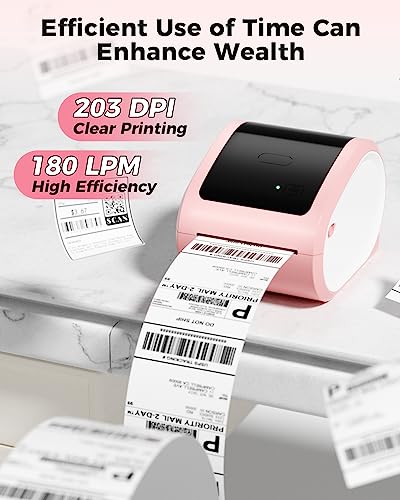 COLORWING Thermal Shipping Label Printer,D520 Bluetooth Thermal Label Printer for Small Business 4x6, Wireless Label Printer with A Label Bin Compatible with USPS,Amazon,Ebay,Etsy,Etc