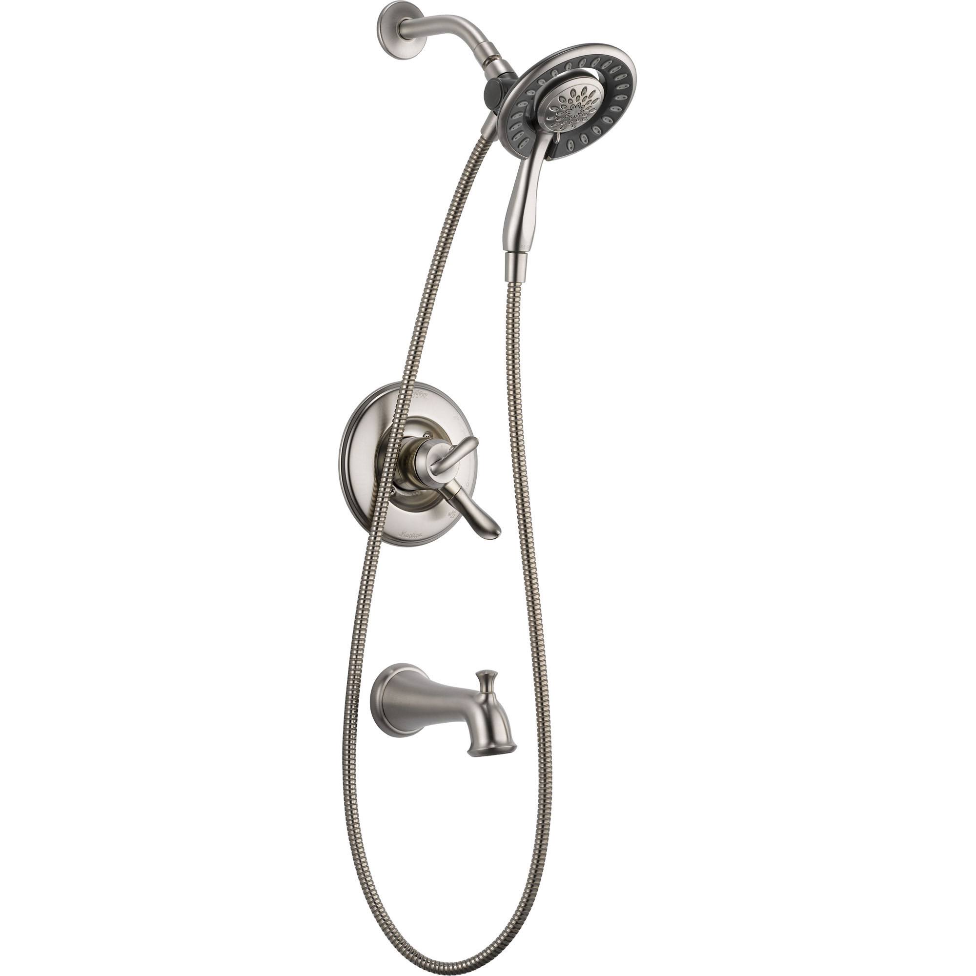 Delta Linden Monitor 17 Series Tub and Shower Set with In2Ition Two-in-One Shower Head T17494-I - stainless