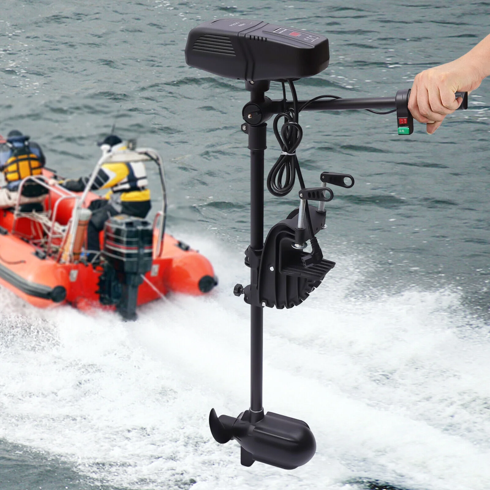 MIDUO 1400W 48V Electric Outboard Trolling Motor Boat Engine Brushless Motor Engine
