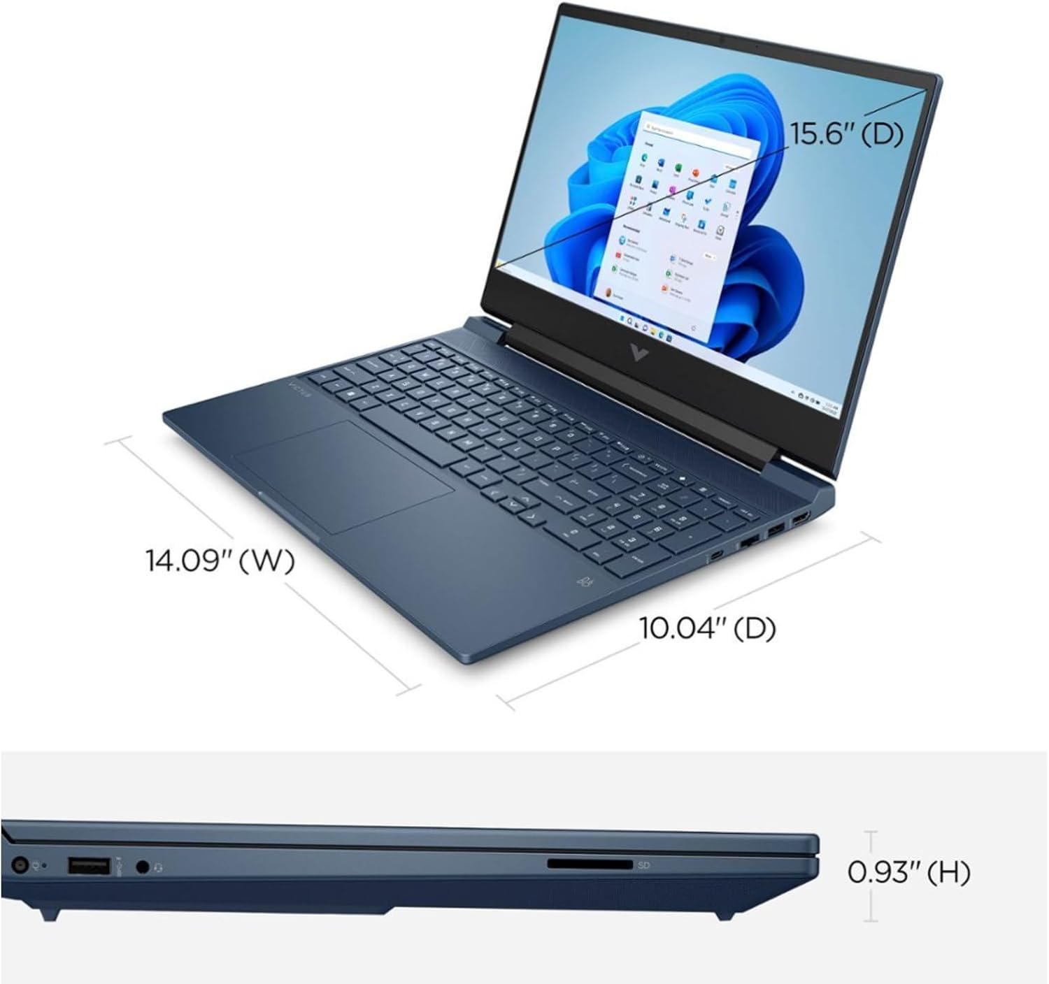 HP Victus 15.6" FHD 144Hz IPS Gaming Laptop - Intel Core i5-13420H - NVIDIA GeForce RTX 3050 - Micro-Edge - Wi-Fi6 - BT 5.3 - Backlit KB - Blue Win11 W/HDMI (16GB RAM |512GB PCIe SSD)