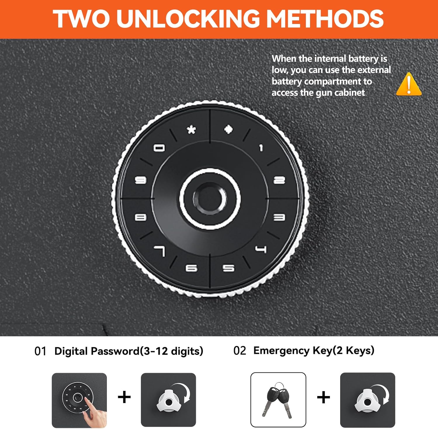 15-20 Gun Safe,Large Gun Safes for Home Rifle and Pistols,Rifle Safe,Gun Cabinets for Rifles and Shotguns,Gun Cabinet,Gun Safes & Cabinets with Drawer,3 Gun Mount,Handgun Pockets (1500AB-GUN SAFE)