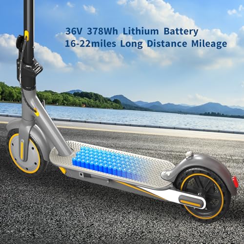 Electric Scooter for Adults, 19Mph, 15/21 Miles Range, Aluminum Alloy E-Scooter with 8.5" Honeycomb Tire, Foldable Escooter with Dual Braking System and App Control