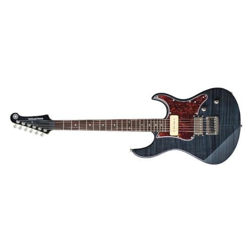 YAMAHA 6 String Solid-Body Electric Guitar, Right, Translucent Black, 612VII (PAC612VIIFM TBL)