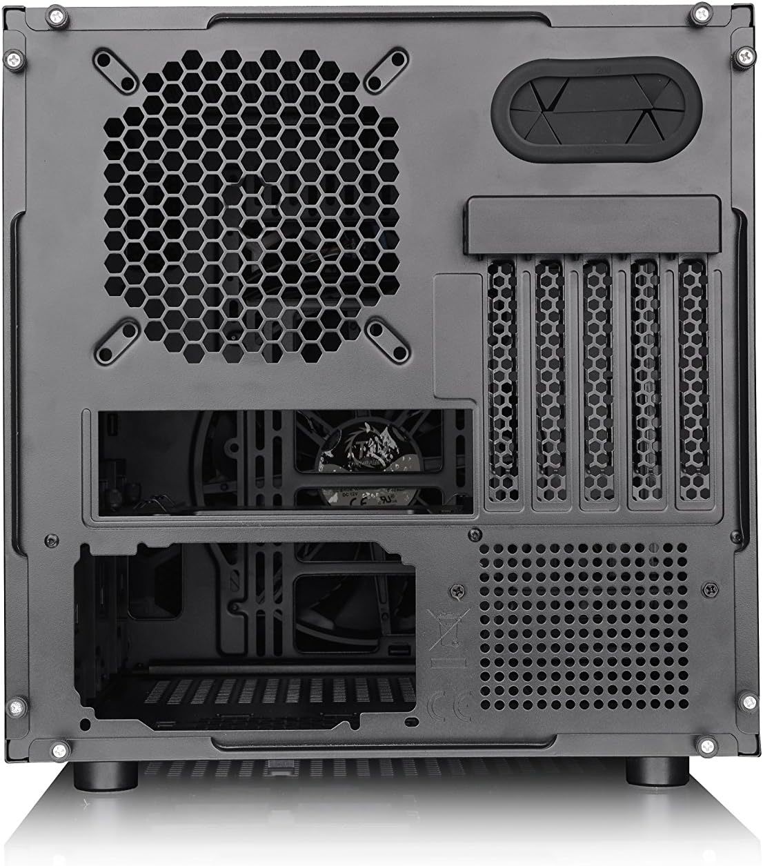 Thermaltake Core V21 SPCC Micro ATX, Mini ITX Cube Gaming Computer Case Chassis, Small Form Factor Builds, 200mm Front Fan Pre-installed, CA-1D5-00S1WN-00 Black