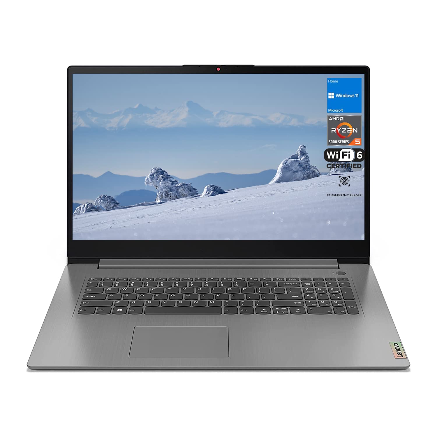 Lenovo IdeaPad 3 Laptop Computer, 17.3" FHD Screen, AMD Ryzen 5 5625U Processor, 24GB RAM, 512GB SSD, Media Card Reader, HDMI, HD Camera, Wi-Fi 6, Fingerprint Reader, Windows 11 Home