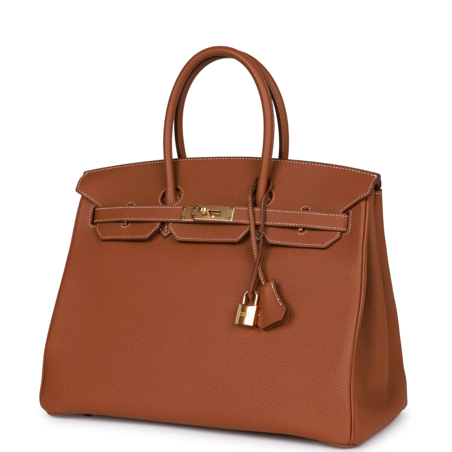 Pre-owned Hermes Birkin 35 Gold Togo Gold Hardware