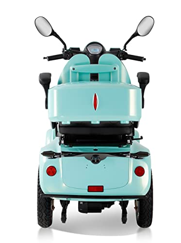Electric Mobility Scooters for Adults, 2024 NEW 4 Wheels Powered Mobility Scooter 300+ lbs Foldable Electric Wheelchairs with 2 * 20AH Lead Acid Battery, 16 Miles, 2 Cup Holders & USB Charger Port
