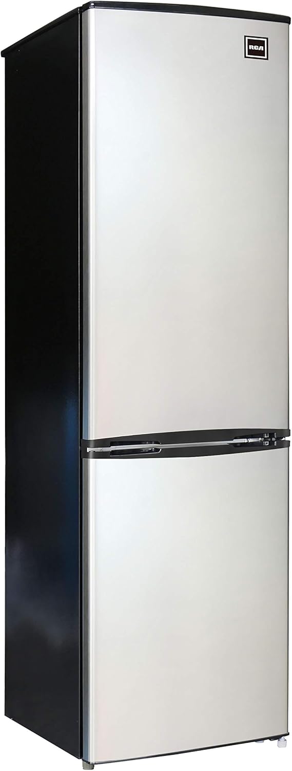 RCA RFR9004 Cubic Foot Fridge with Bottom Mount Freezer, 9.2 cu. ft, Stainless