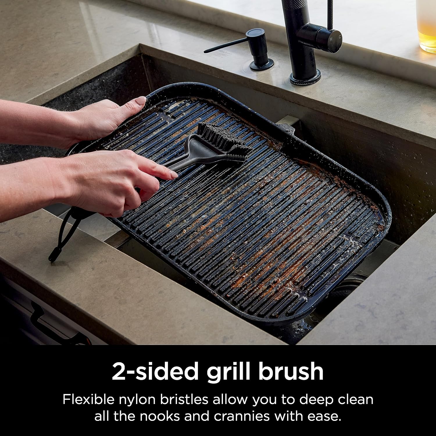 Ninja Woodfire ProConnect Premium XL Grill & Smoker Bundle with Cleaning Brush for OG700/800/900 Series Grills