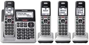 Panasonic KX-TG994SK Dect 6.0 Link to Cell Talking Caller ID Bluetooth Speakerphone Call Waiting Call Block Cordless Phone - 4 Handset (Renewed)