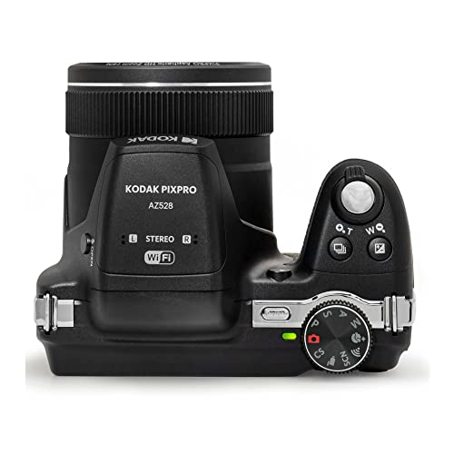 Kodak PIXPRO Astro Zoom AZ528-BK 16 MP Digital Camera with 52x Optical Zoom 24mm Wide Angle Lens 6 fps Burst Shooting 1080P Full HD Video Wi-Fi Connectivity and a 3" LCD Screen (Black)