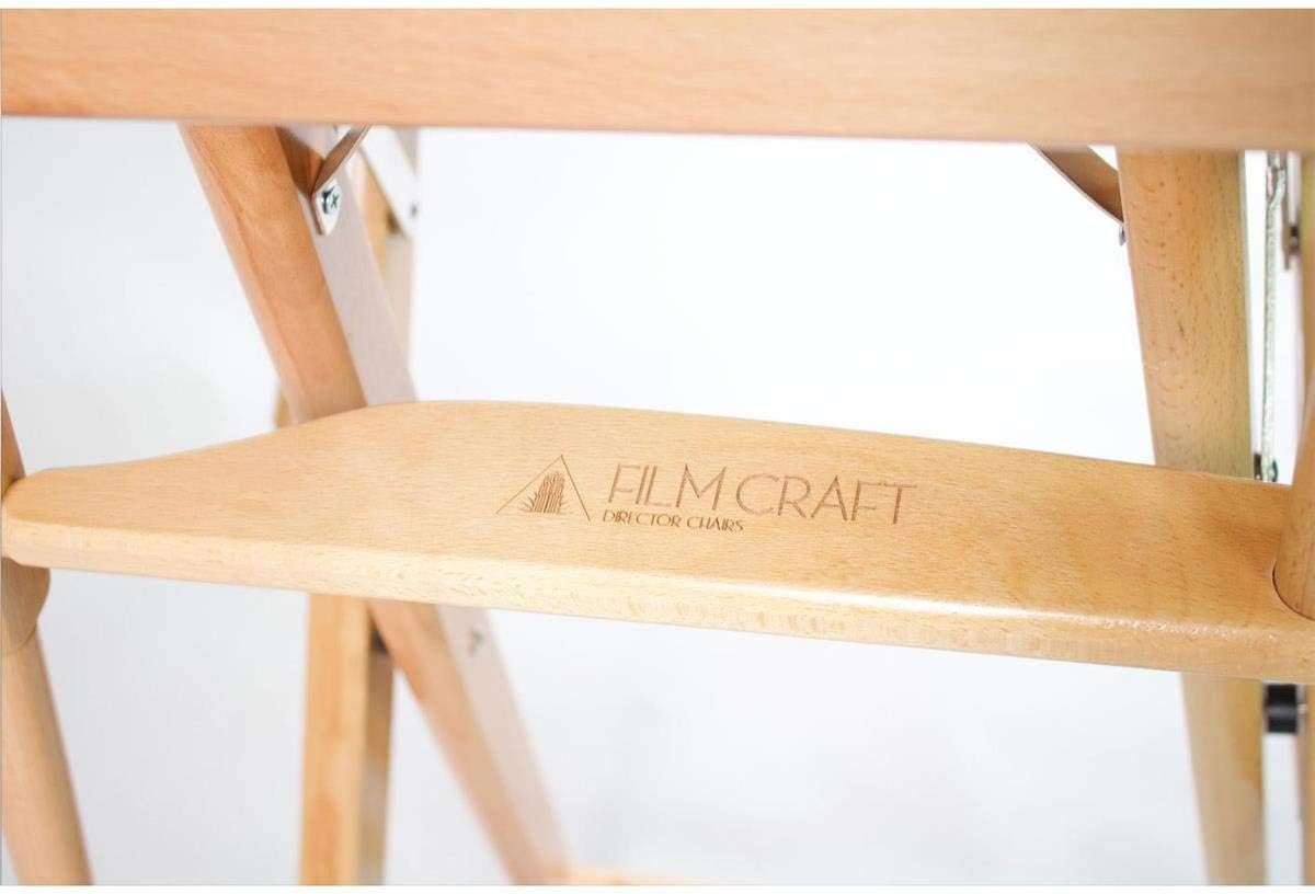 FILMCRAFT Professional Grade Studio Director's Chairs (30" Bar Height, Natural Finish, Blue Canvas)