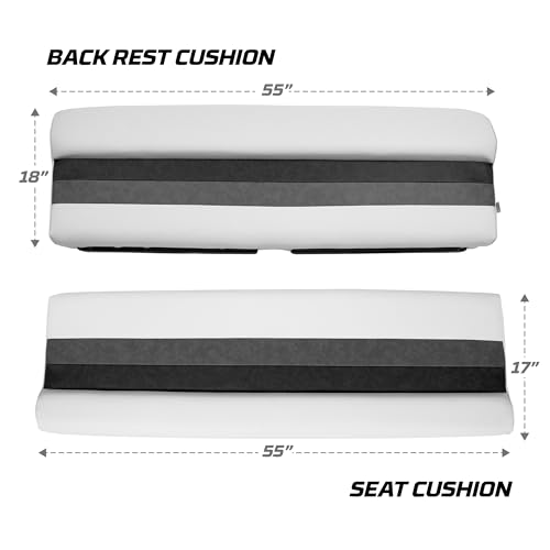 Wise 8WD106 Deluxe Series 55" Pontoon Bench Seat Cushion Set