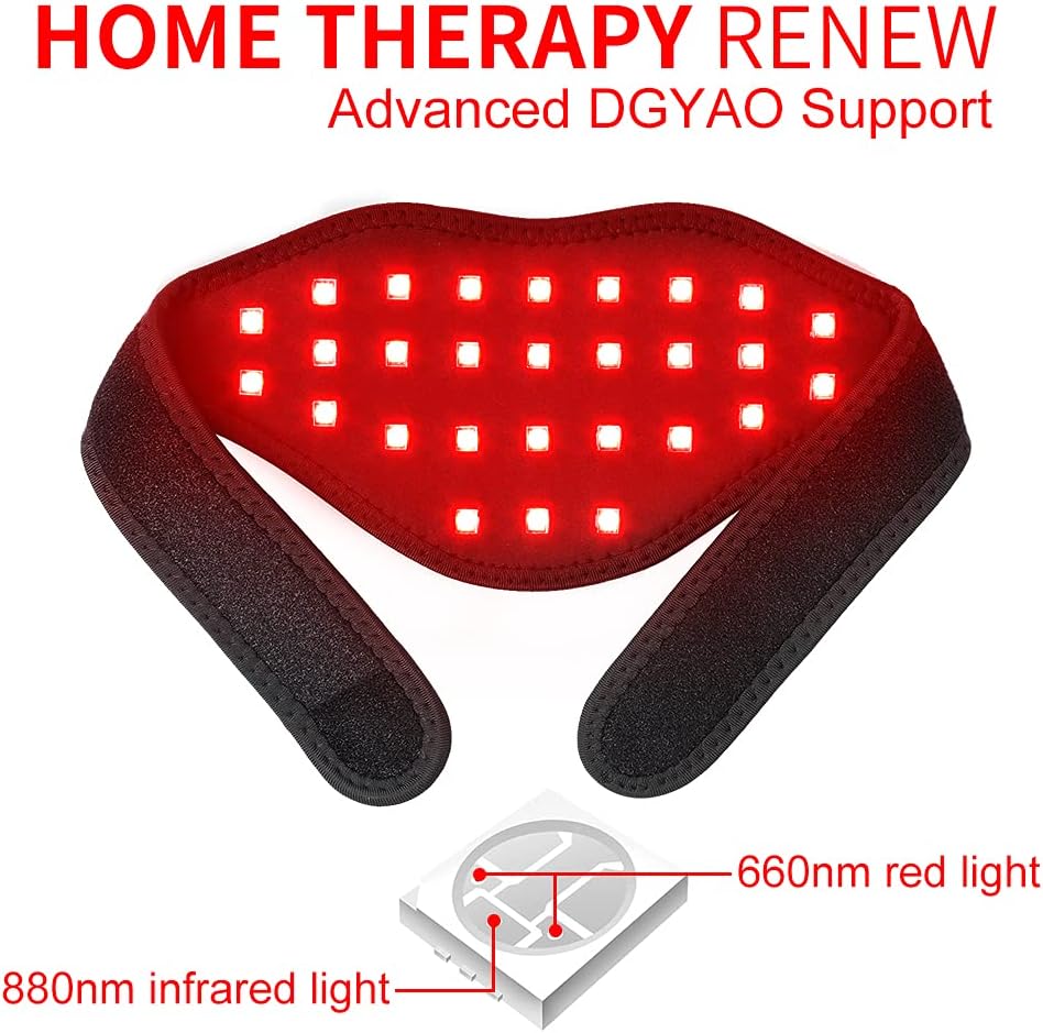 Red & Infrared Light Therapy Devices Led Wrap Neck Pain Relief FDA Cleared Small Area Pad Home Use Wearable Wrap for Pain