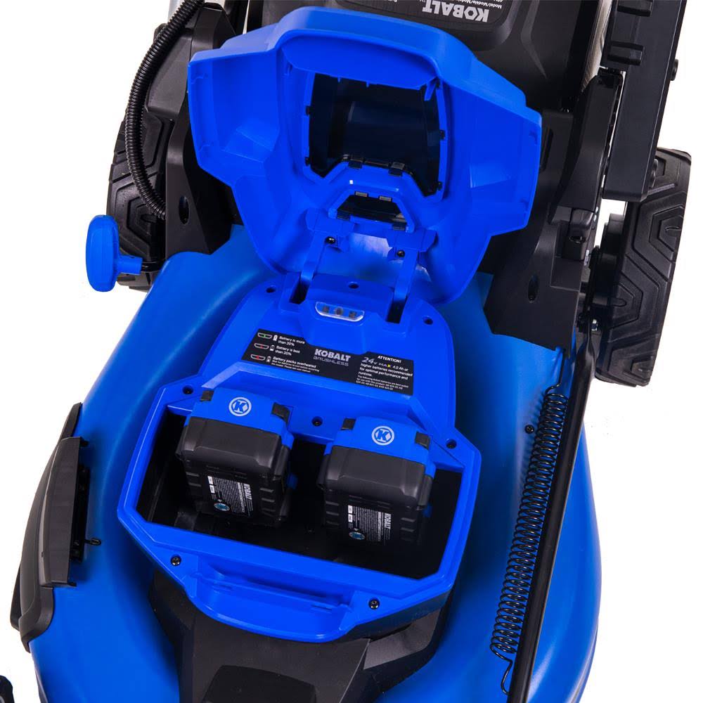 Kobalt 24-Volt Brushless 20-in Self-Propelled Cordless Electric Lawn Mower 5 Ah (Battery u0026 Charger Included) | KLMS 2524A-03
