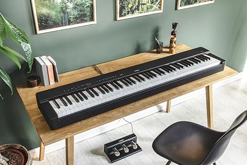Yamaha 88-Key Weighted Portable Digital Piano Keyboard with Music Rest, Sustain Foot Switch, Built-in Speakers, USB Connectivity, Black (P45B)