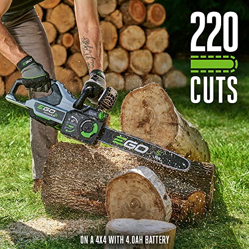 EGO Power+ CS1613 16-Inch 56-Volt Lithium-ion Cordless Chainsaw with 4.0Ah battery and charger included