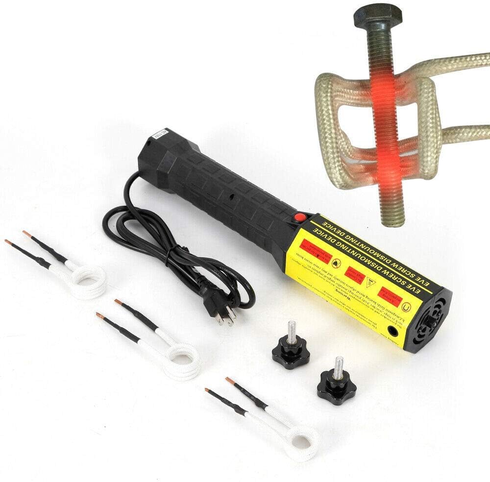 Mini Ductor Magnetic Induction Heater Kit 110V 3 Coils Bolt Heat Remover Disassembler Screw Tool Kit for Automotive Flameless Heat Repair Tool