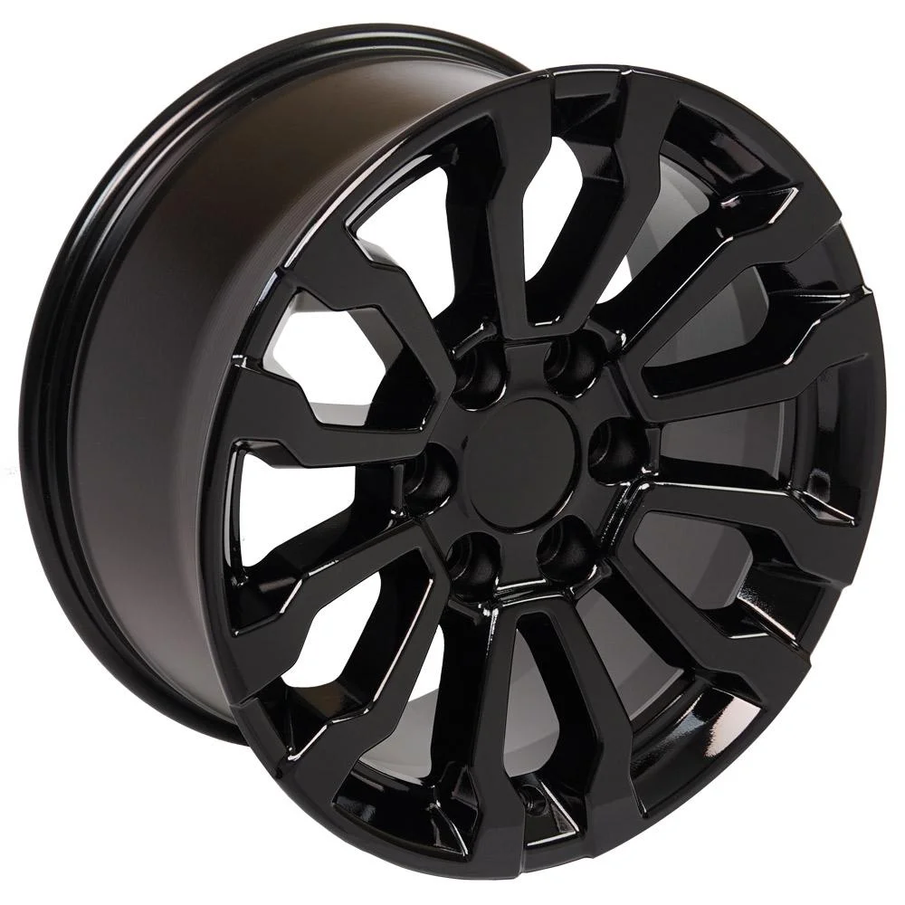 18" Gloss Black 5909 Wheels SET Fit Chevrolet, GMC, Cadillac 18x8.5 RT5 Rims