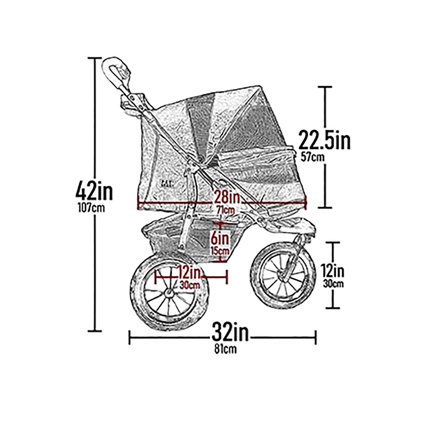 Pet Gear AT3 No-Zip Pet Stroller - Pet Supplies online store