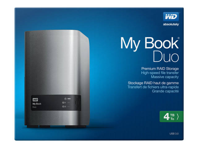 WD My Book Duo WDBLWE0120JCH Hard drive array - 2-bay - 2 x 6 TB