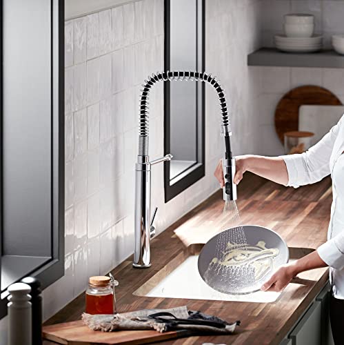 Kohler 24982-2MB Purist, 3-Spray, Kitchen Sink Faucet with Pull Down Sprayer, Vibrant Brushed Moderne Brass