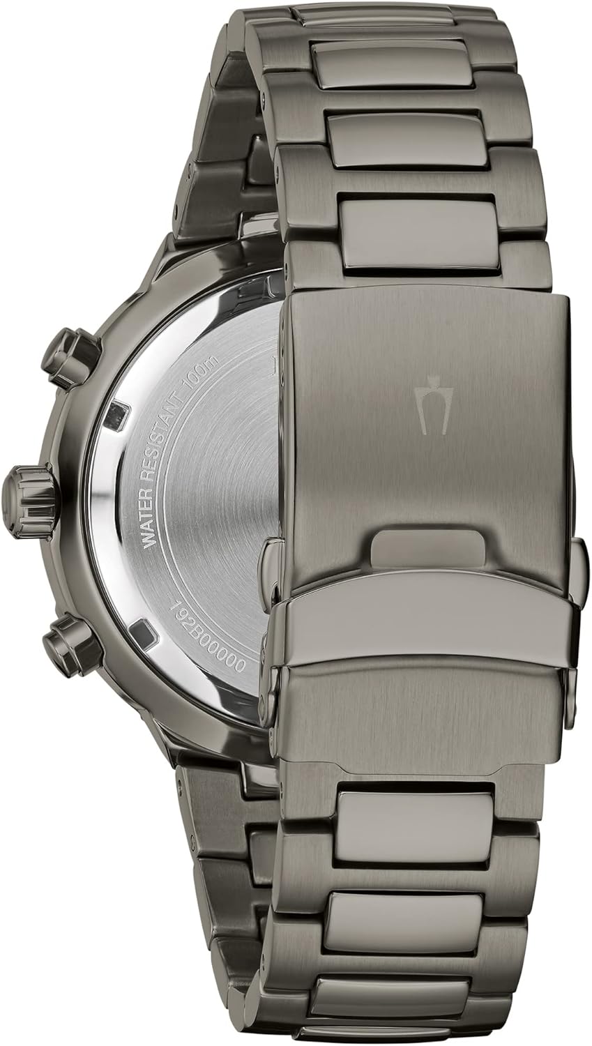 Bulova Men's Classic Sport Black Ion Plated Stainless Steel 6 Hand Chronograph Quartz Watch : 98B365