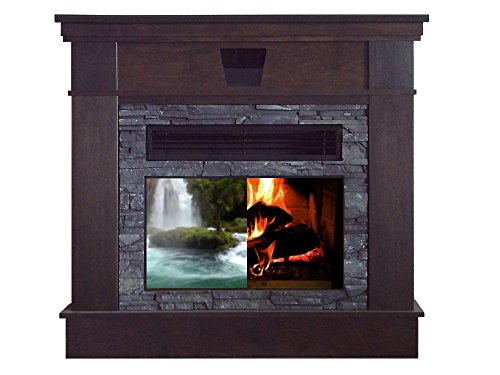 Hidden Comfort 9000 btu 20 SEER mini split inside of a Fireplace Surround