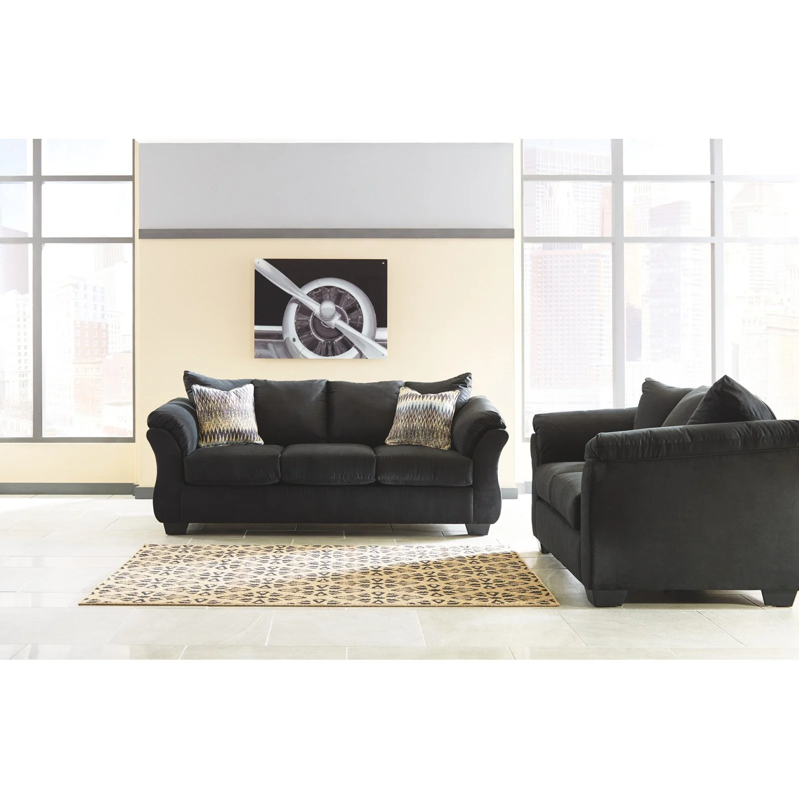 Signature Design by Ashley Darcy Loveseat in Blue