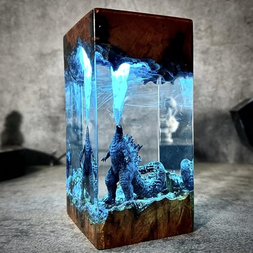 Resin wood Lamp, Epoxy resin lamp, Custom FAMOUS ANIME, MONSTER Resin Lamp,Resin Wood Art Lamp,Personalized Gift for Home Decor,Valentine Gifts,Wedding Gift (Size XL(9,5 * 17,5) cm)