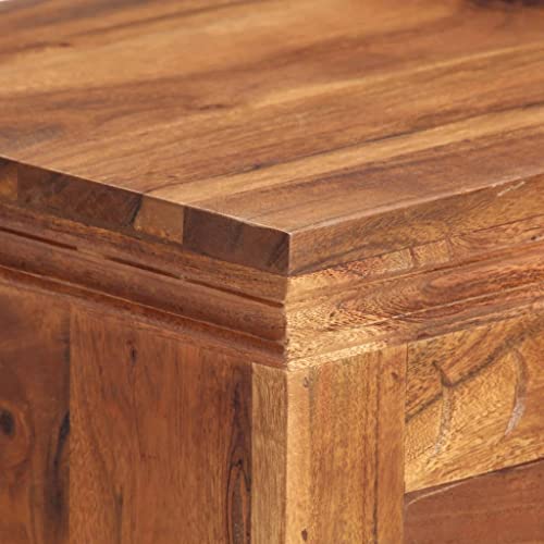 vidaXL Rustic Sideboard - Solid Acacia Wood - Brown - Two Doors and Two Drawers - Farmhouse Style - 24.8"x11.8"x29.5"