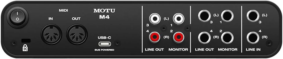 Motu M4 4x4 USB Audio Interface with MXL 770 Cardioid Microphone (Black), HPC-A30 Studio Monitor Headphones & XLR Cable Bundle
