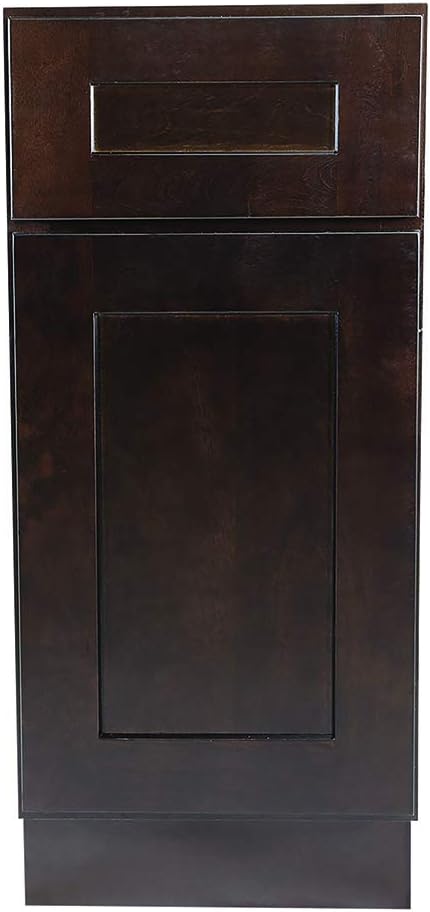 Design House Brookings 9-Inch Base Cabinet, Espresso Shaker