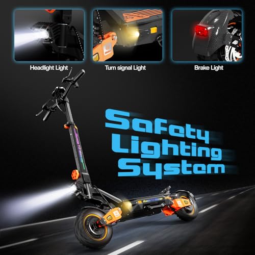 Ruitoo® Electric Scooter, 1000W/1600W/5600W Motor, Off Road Electric Scrooter Adults, 27/32/34/47Mph Top Speed, 28/35/44/50/53 Miles Max Range, Foldable E-Scooter Support Return