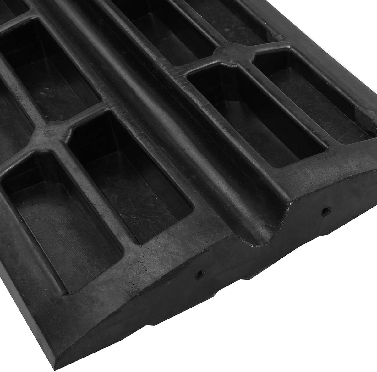 Scinotec Rubber Curb Ramps Car Kerb Ramp 2.5 Inch Rise 1 Pack 10 Ton Capacity Curbside Bridge Ramp for RV Loading Dock Garage Warehouse Driveway Sidewalk