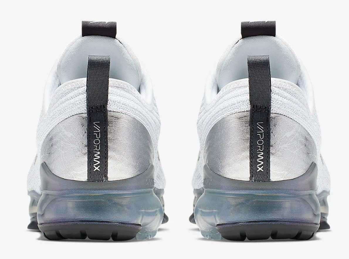 Nike Air Vapormax Flyknit 3 GS Running Trainers BQ5238 Sneakers Shoes (UK 4 US 4.5Y EU 36.5, White Metallic Silver 101)