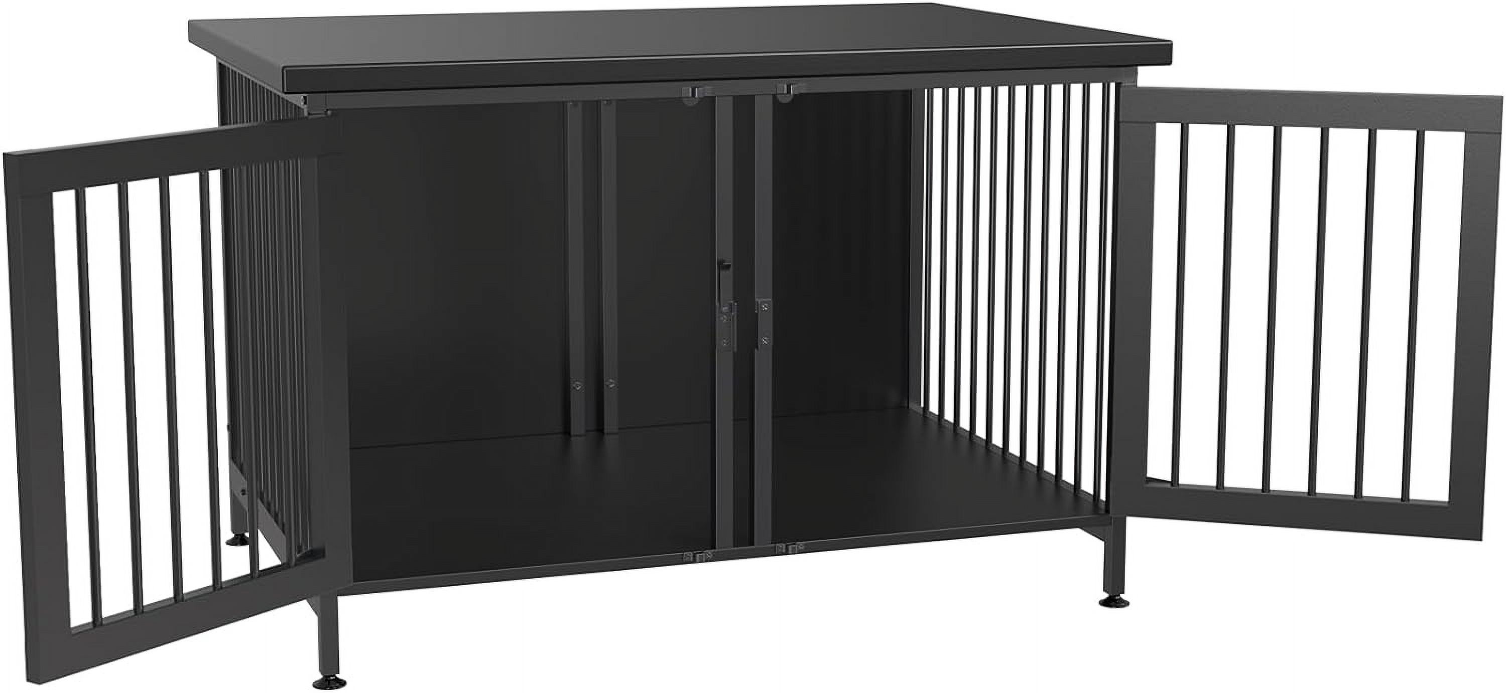 Double Dog Crate with Divider for 2 Small Dogs or 1 Dog, Furniture Style Kennel Indoor Cage with Removable Panel (Int.dims:36.2”Wx24.5”Dx21”H)