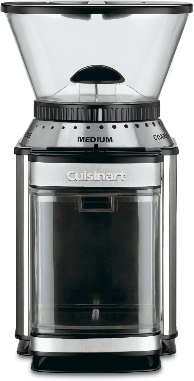 Cuisinart DBM-8 Supreme Grind Automatic Burr Mill and Coffee Maker by, 14-Cup Glass Carafe, Fully Automatic for Brew Strength Control & 1-4 Cup Setting, Stainless Steel, DCC-3200P1