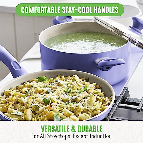 GreenLife Soft Grip Healthy Ceramic Nonstick 16 Piece Kitchen Cookware Pots