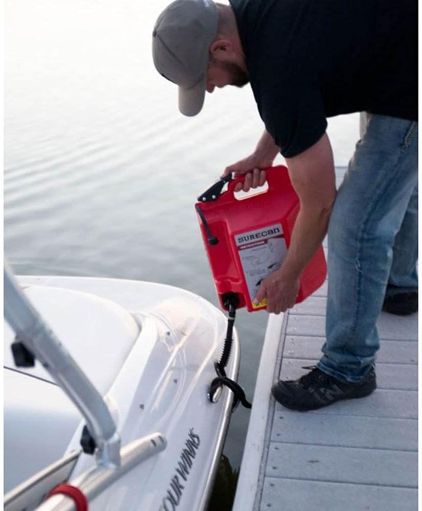 SureCan Self Venting Easy Pour 5 Gallon Flow Control Gas Container (2 Pack)