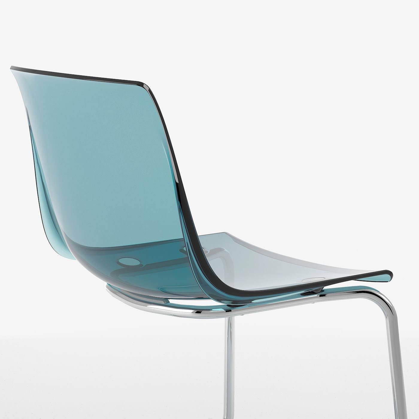 IKEA - Tobias Chair, Blue/Chrome Plated, Tested for: 243 lb