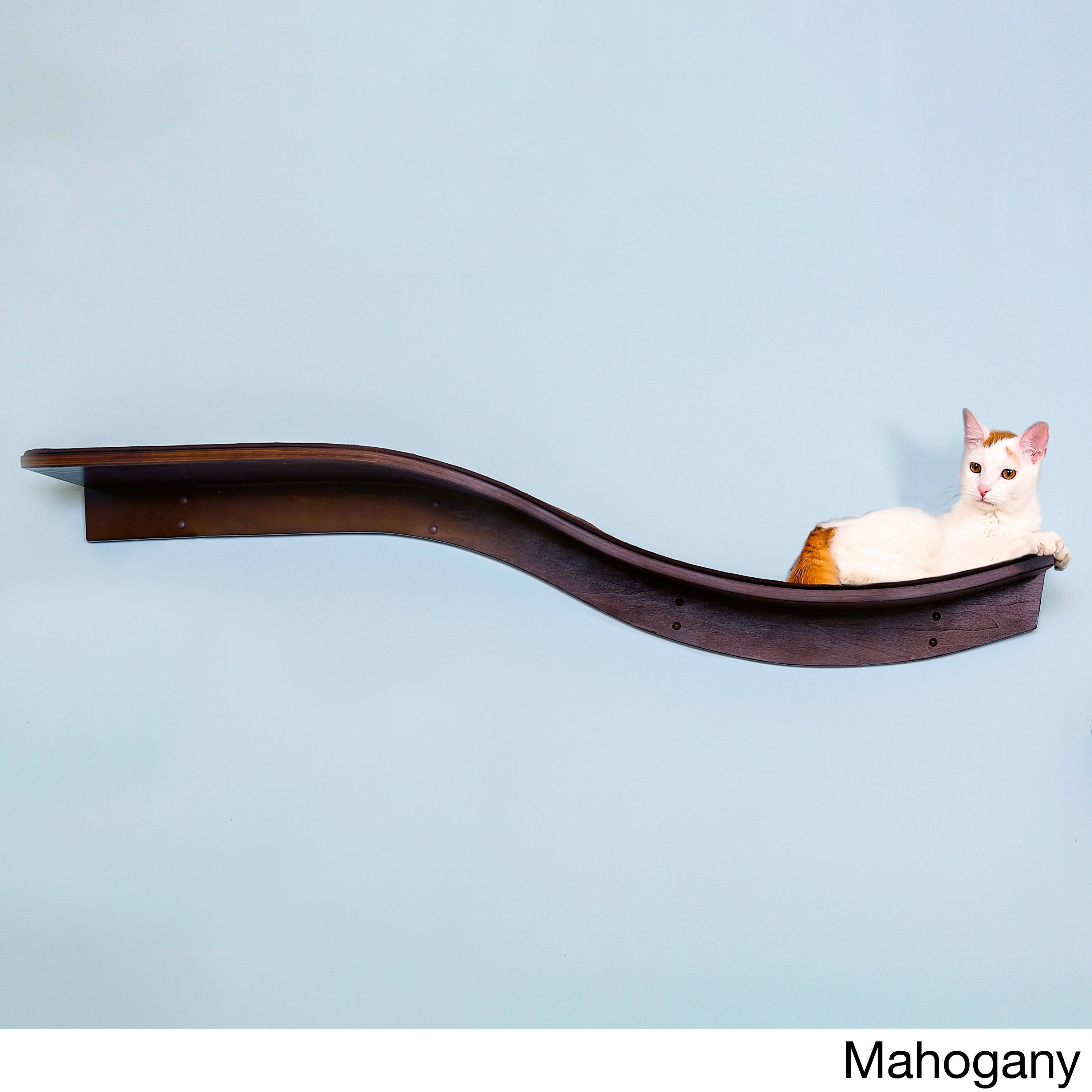 The Refined Feline Lotus Branch Cat Shelf - White