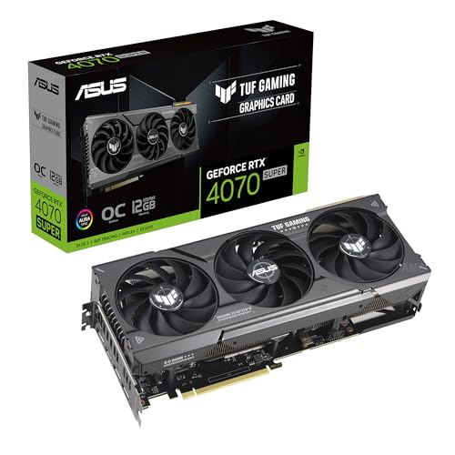 ASUS TUF Gaming GeForce RTX ™ 5070 12GB GDDR7 OC Edition Gaming Graphics Card (PCIe® 5.0, HDMI®/DP 2.1, 3.125-slot, Military-Grade Components, Protective PCB Coating, axial-tech Fans)