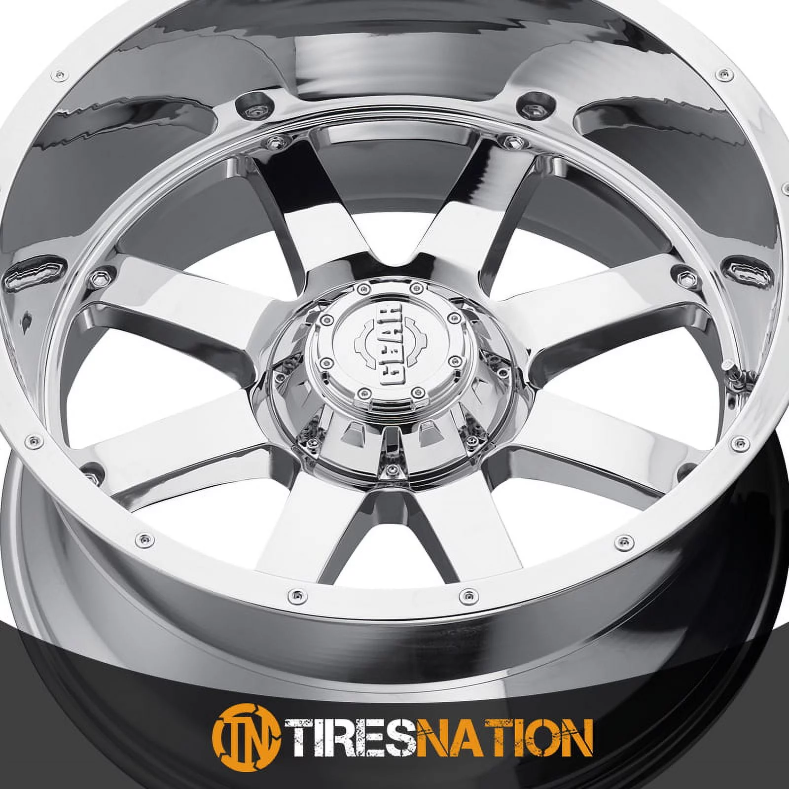 Gear Off Road 726C Big Block 20x12 8x165.1 -44et Chrome Plated Wheel