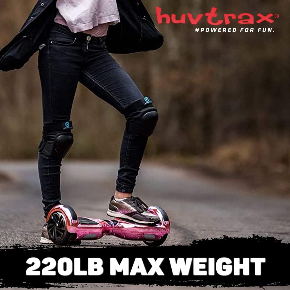 HUVTRAX Graffiti Hoverboard | Latest Model w/ Durable 6.5 Aluminum Wheels (NOT Plastic) Built-in Bluetooth & Speaker, Fun LED Lights, and Carrying Case