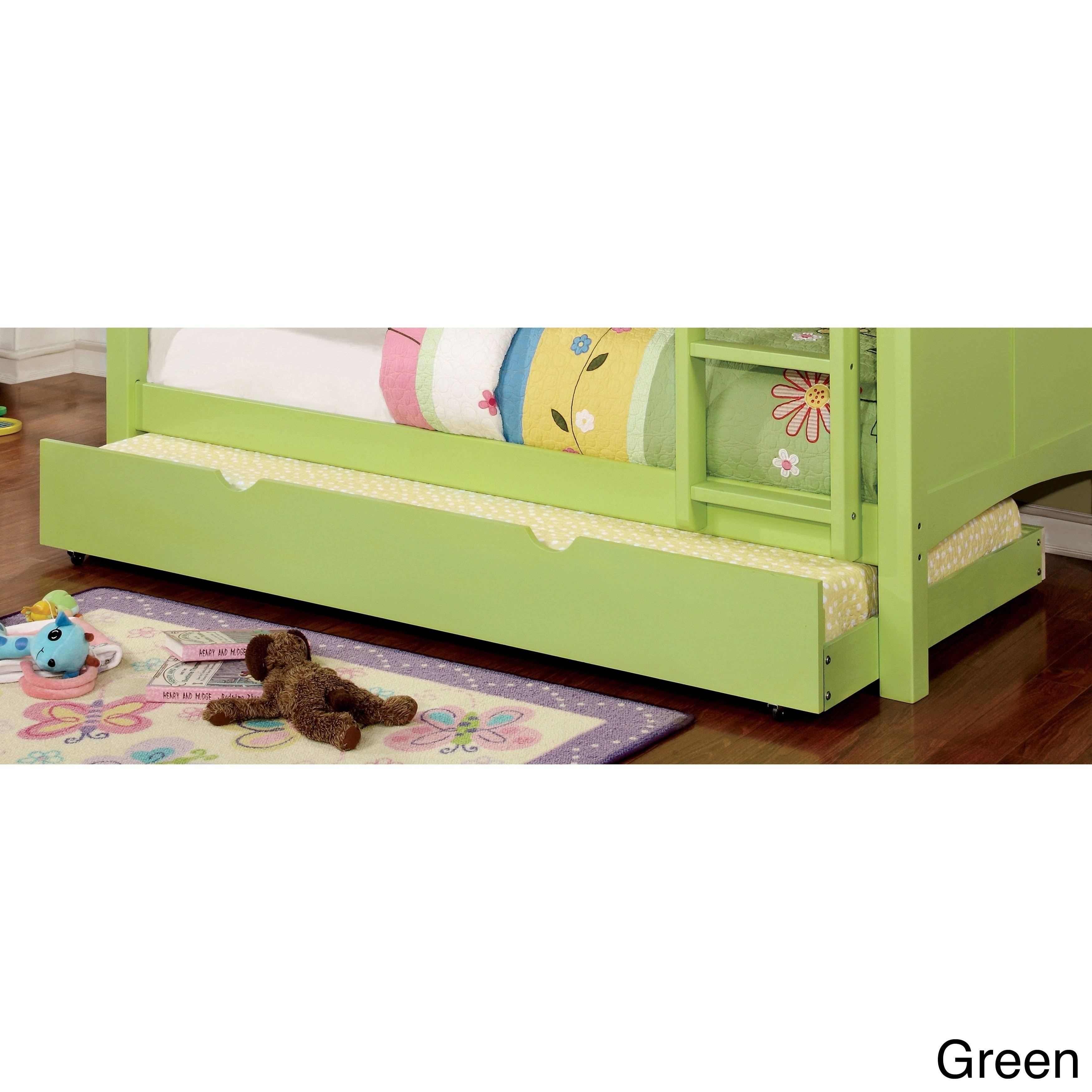 Furniture of America Pice Modern Twin Solid Wood Pull-Out Trundle, Gray