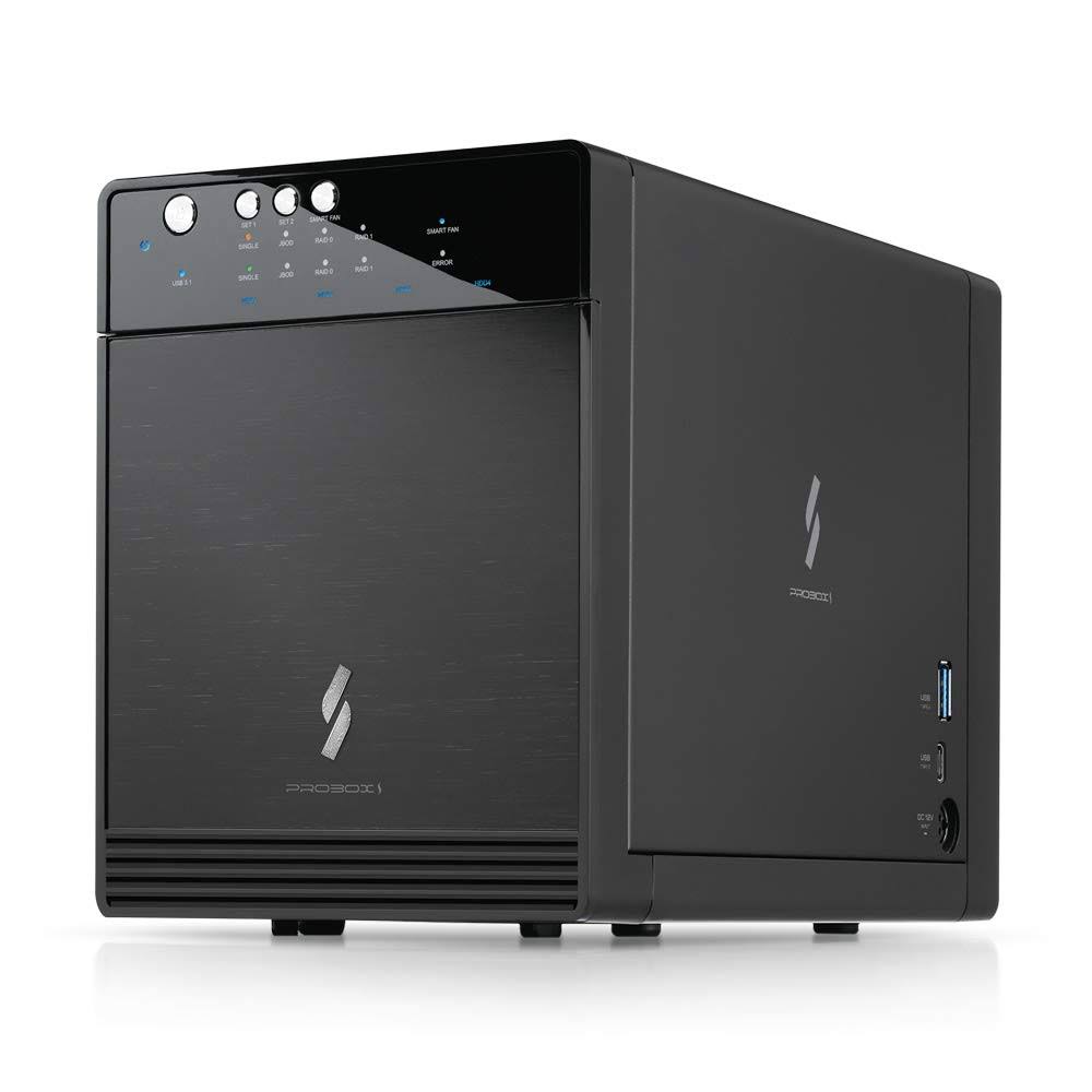 Mediasonic Raid USB 3.1 4 Bay 3.5 SATA Hard Drive Enclosure with USB 3.1 Hub Feature USB 3.1 Gen 2 10Gbps (hfr7-su31ch)